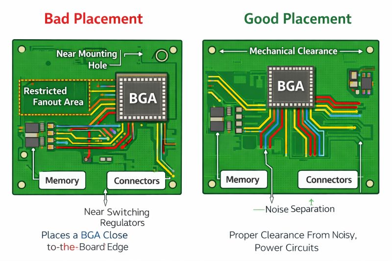 Microvia Placement in BGA Fanout