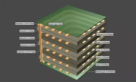 Polyimide PCB Stackup Cross-Section