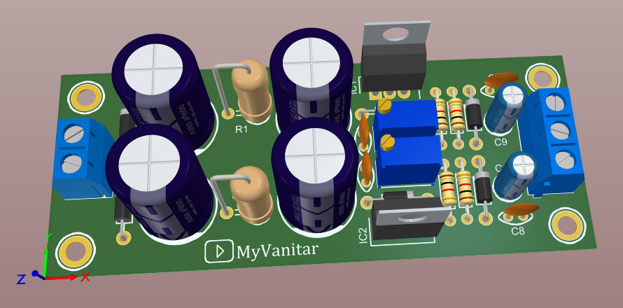 Low noise PCB layout schematic