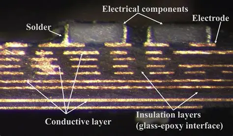 Cross-Section of Multilayer PCB Stackup