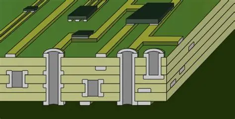 Sequential Build-Up PCB Cross-Section