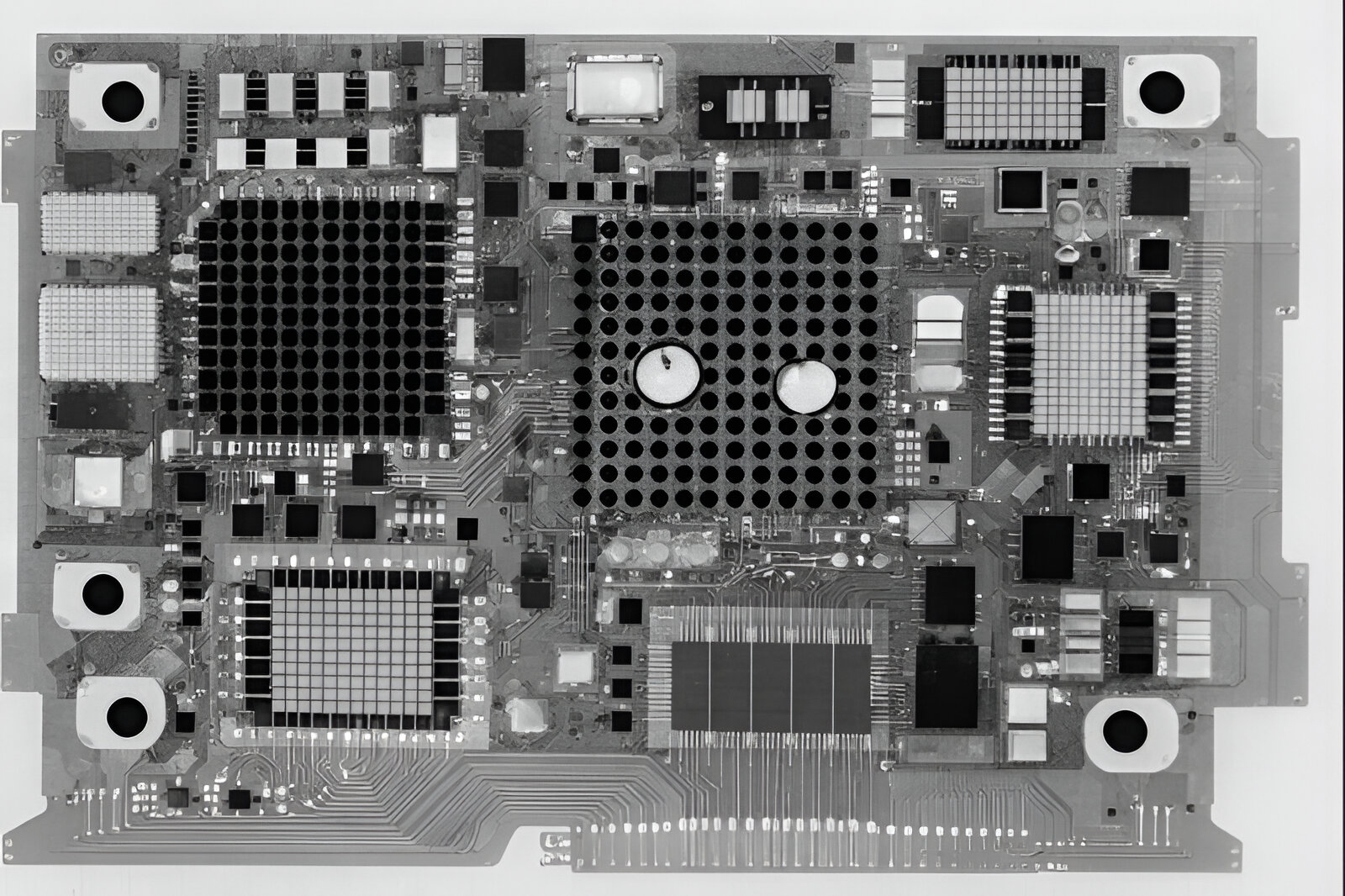 Automotive ECU PCB under x-ray