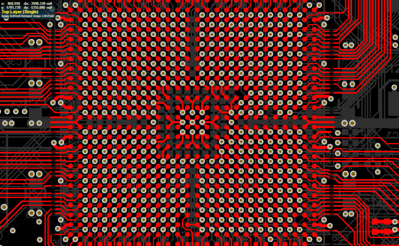BGA Fanout Pattern Diagram