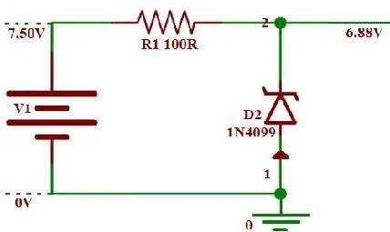 Overvoltage protection schematic using zener diode across sensitive input