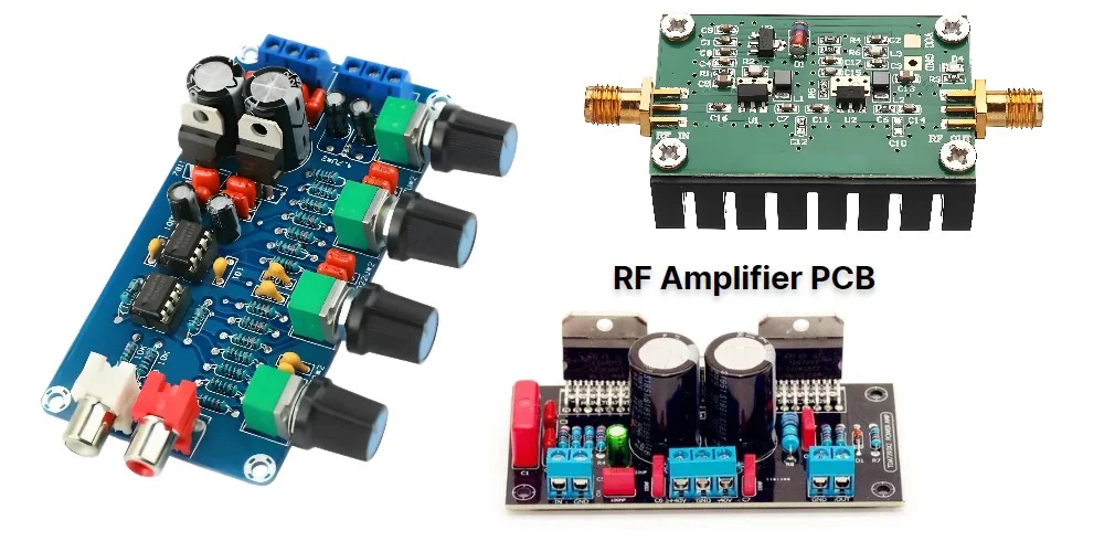 Assembled RF Amplifier on Rogers PCB