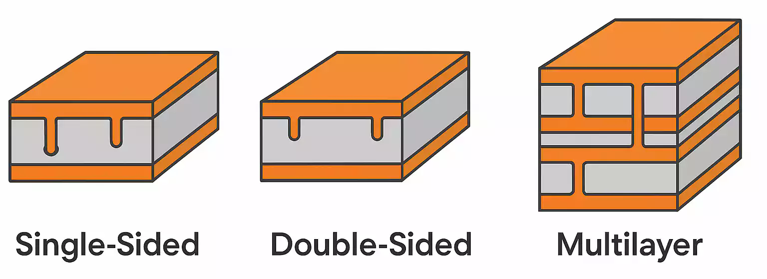 Single-Sided PCB Cross-Section