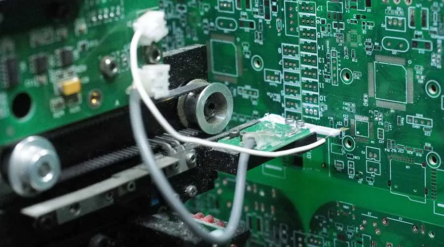 Assembled Single-Sided PCB with Multiple Jumpers