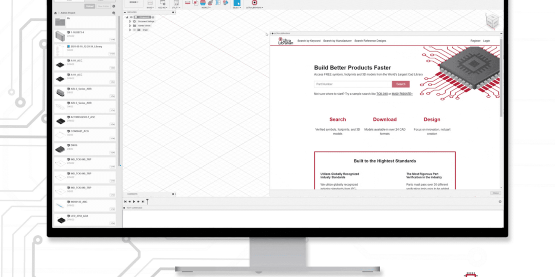 PCB designer accessing online library