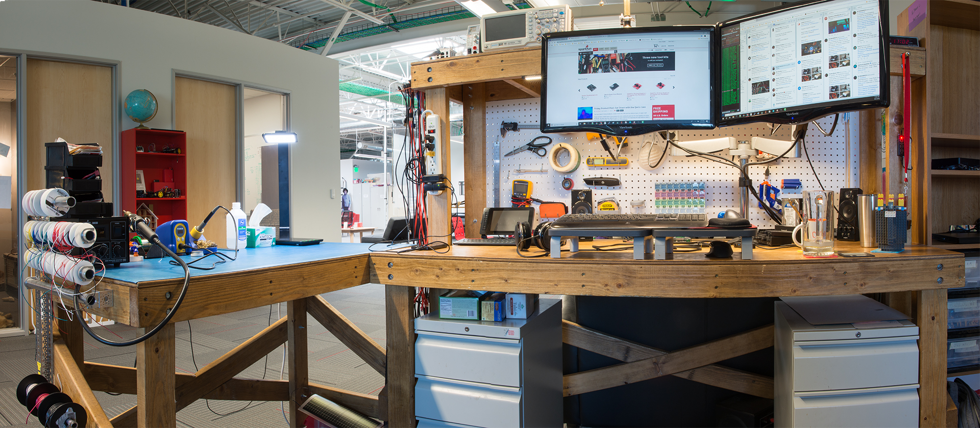 Sustainable Electronics Workbench Layout