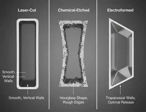 Cross-Section of Laser-Cut Stencil Aperture
