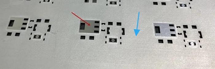 Step Stencil Cross-Section with Keep-Out Zones