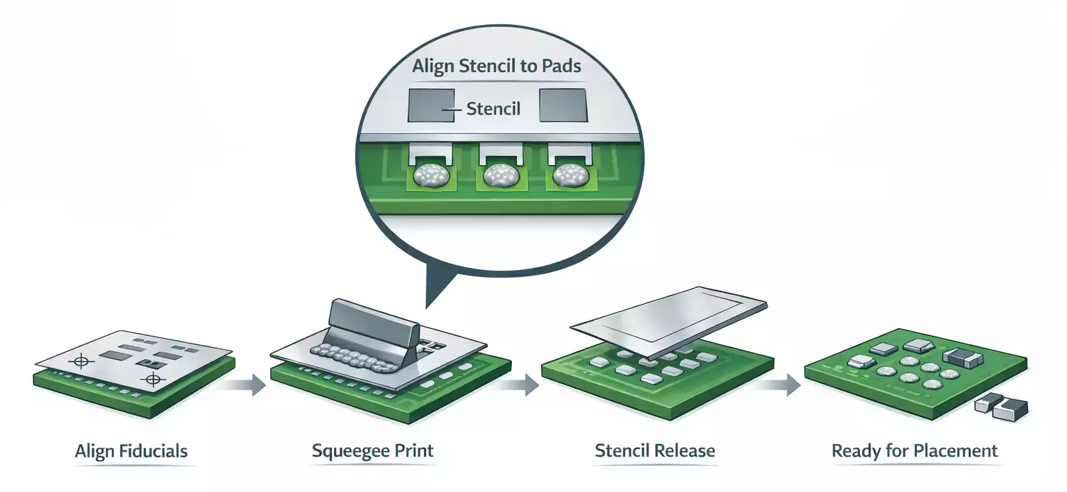 BGA Stencil Printing Process