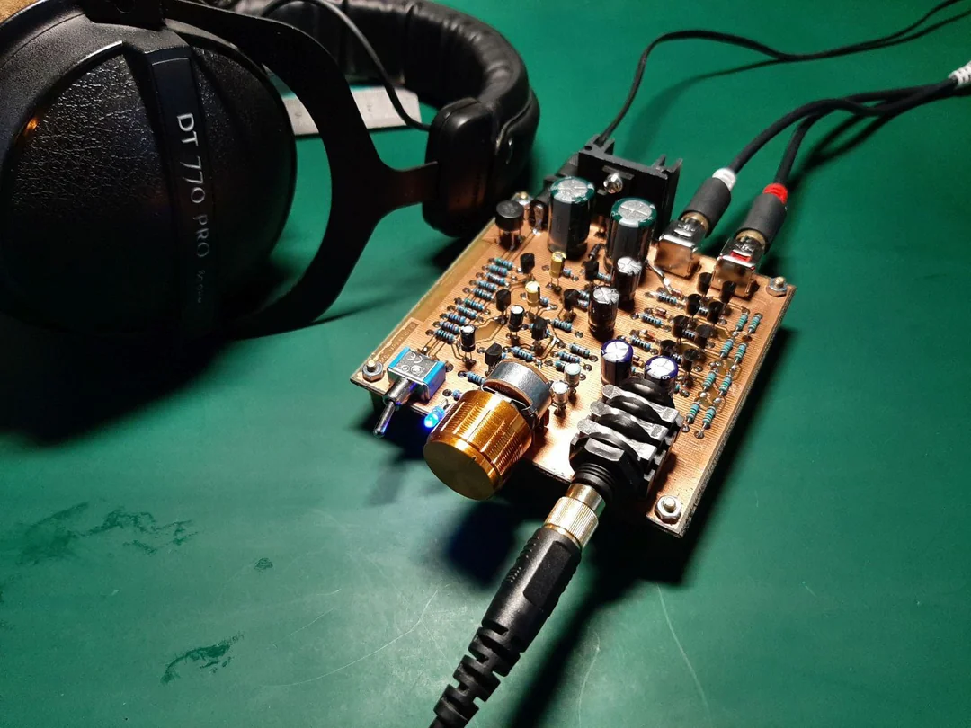 Assembled Audio Amplifier PCB