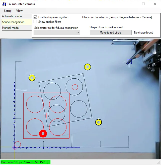 Fiducial Mark Geometry and Camera View