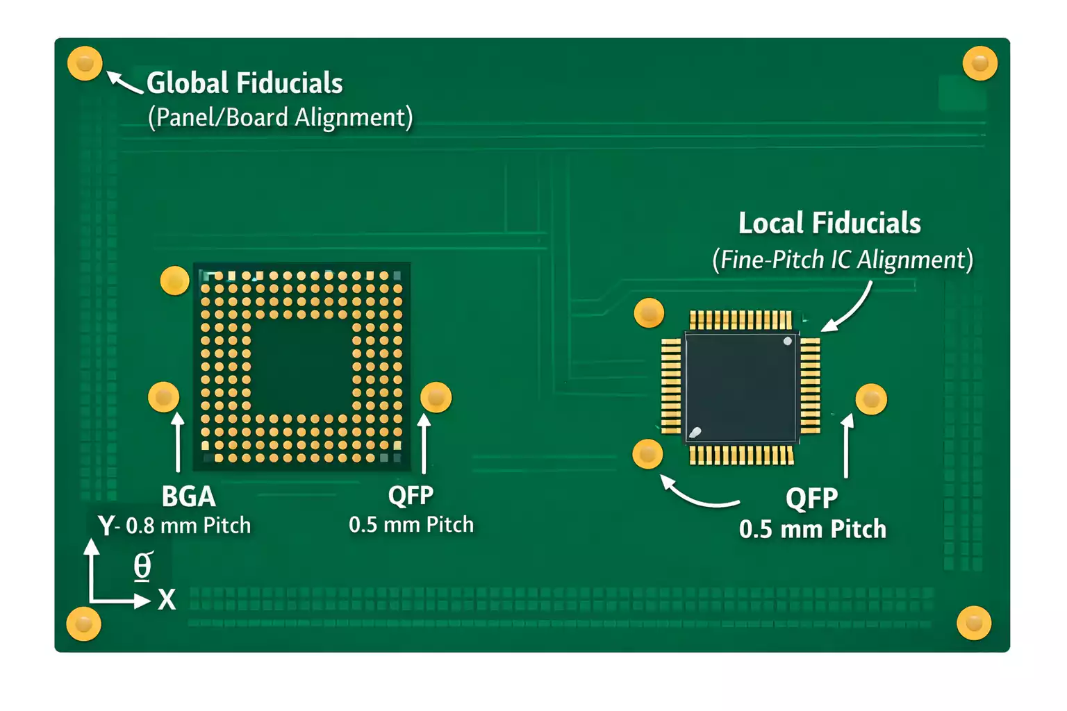 Recommended Fiducial Locations on Panelized PCB