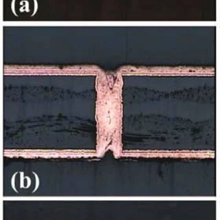 PCB Cross-Section Under Microscope