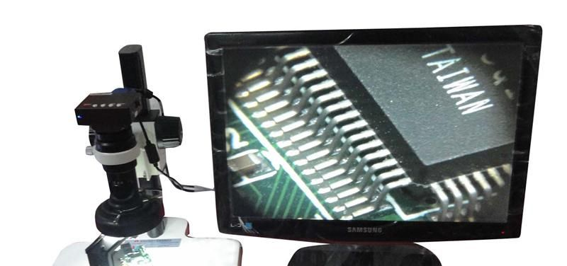 Microscope Inspection of Repaired SMT Trace