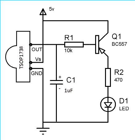IR Remote Circuit Schematic Diagram