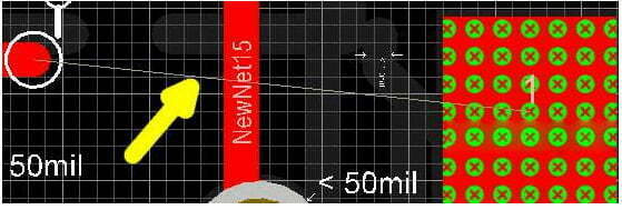 iagram showing multiple probe trajectories across a PCB netlist