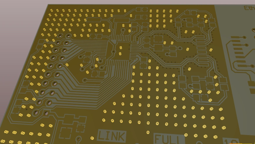 Via Stitching Pattern on Multilayer PCB