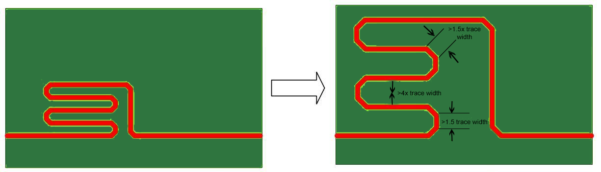 High-Speed PCB Trace Layout Example