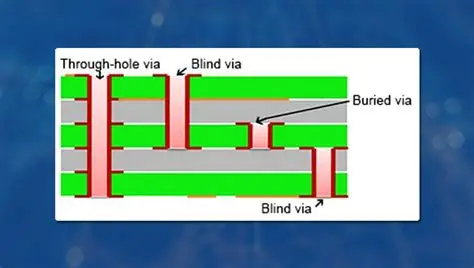Layer stackup with blind and buried via examples