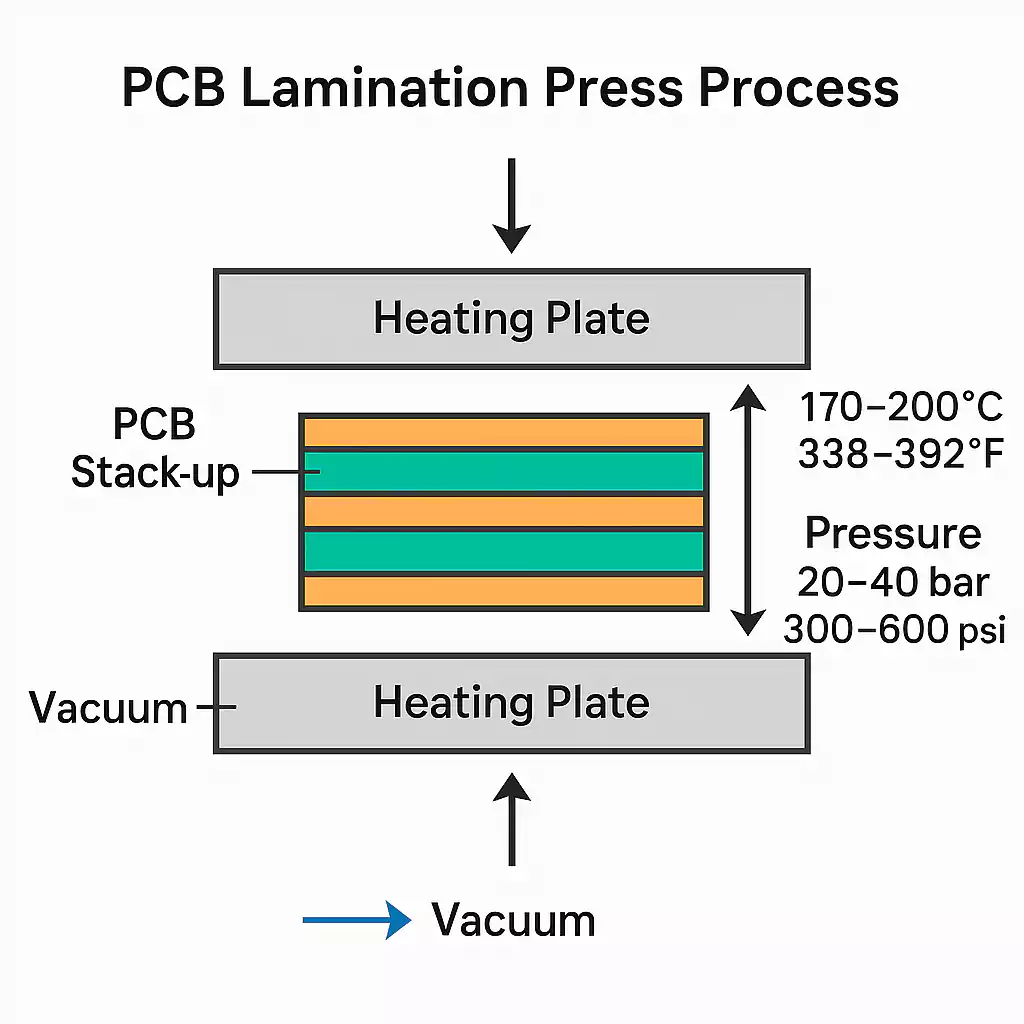 PCB Lamination Press Cycle