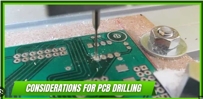 Hobbyist drilling holes in a standard thickness PCB blank