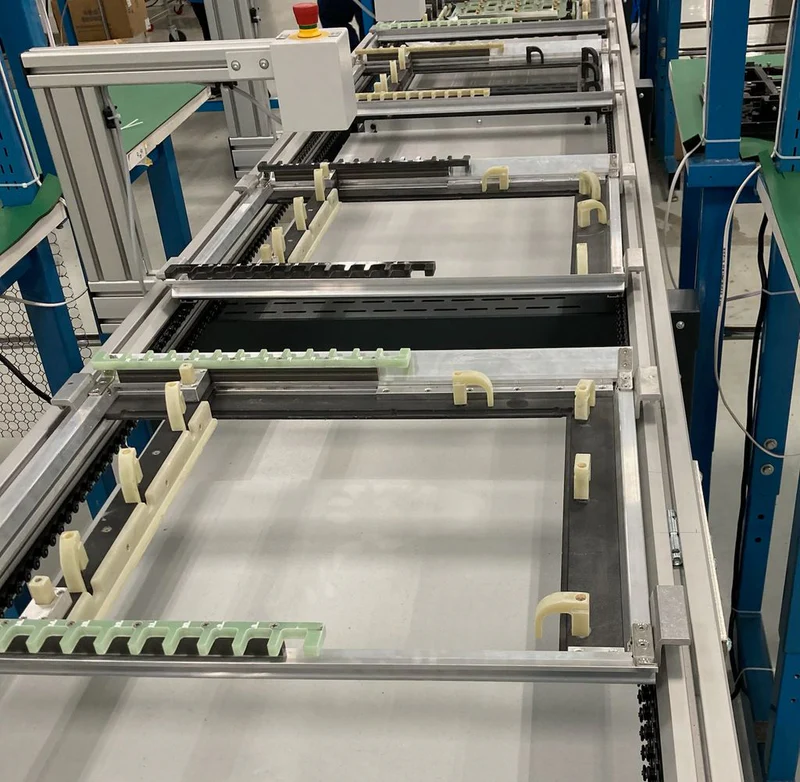 Wave Soldering Conveyor with Panel Fixturing