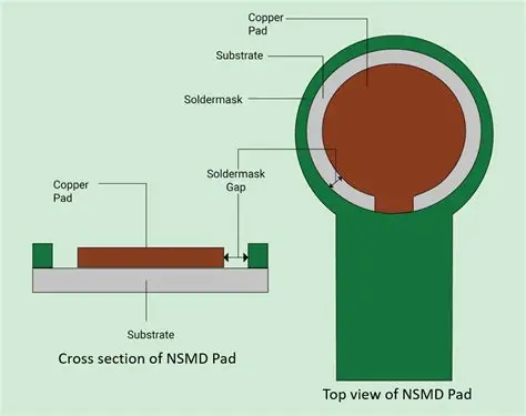 SMD vs NSMD Pad Cross Section Diagram