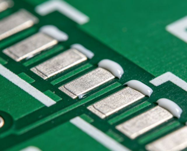 PCB showing silkscreen ink overlapping SMT pad edges')