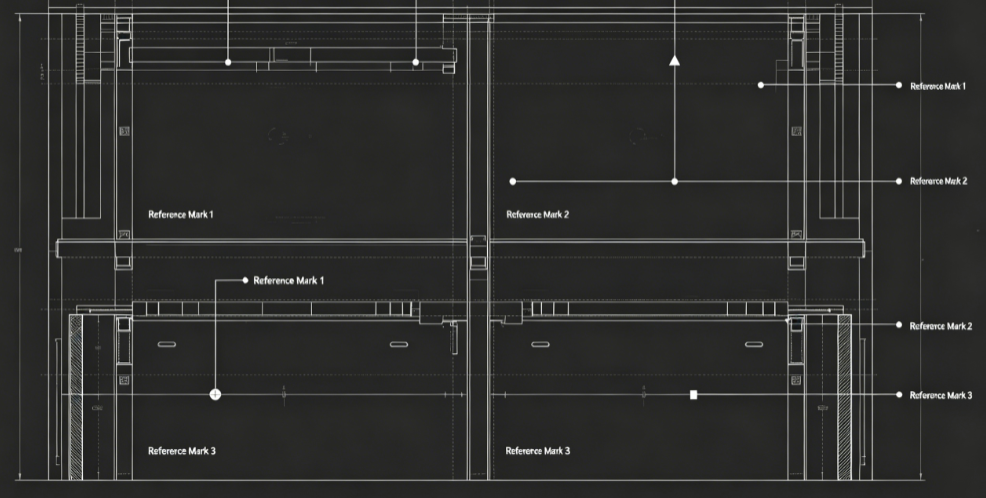 Illustration of recommended fiducial positions on a multi-board panel
