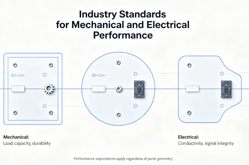 Industry standards guide the mechanical and electrical performance expectations regardless of panel geometry.