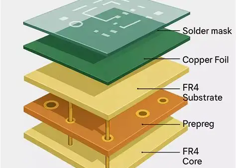 PCB Cross-Section Showing Copper Thickness Layers