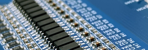 Pick and place machine camera capturing white silkscreen fiducials on a PCB panel